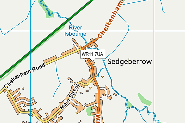 WR11 7UA map - OS VectorMap District (Ordnance Survey) WR11 7UA map - OS VectorMap District (Ordnance Survey)