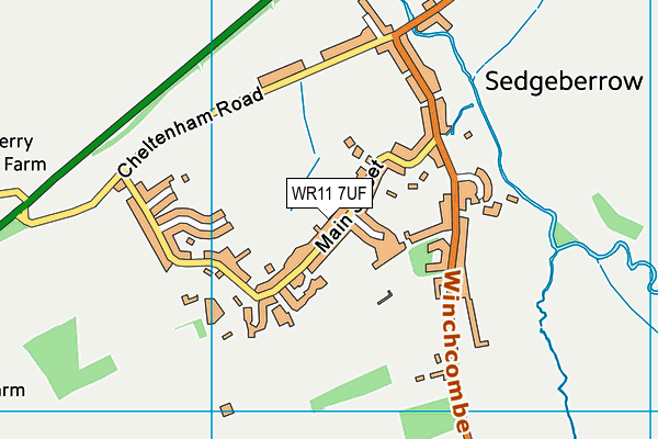 WR11 7UF map - OS VectorMap District (Ordnance Survey) WR11 7UF map - OS VectorMap District (Ordnance Survey)