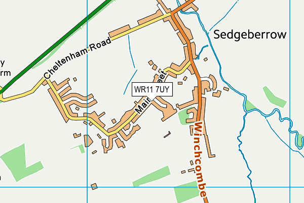 WR11 7UY map - OS VectorMap District (Ordnance Survey) WR11 7UY map - OS VectorMap District (Ordnance Survey)