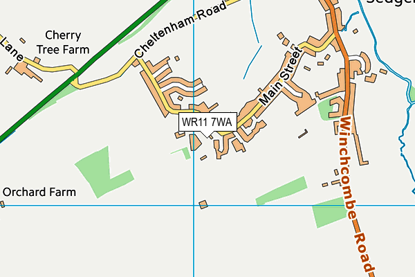 WR11 7WA map - OS VectorMap District (Ordnance Survey) WR11 7WA map - OS VectorMap District (Ordnance Survey)