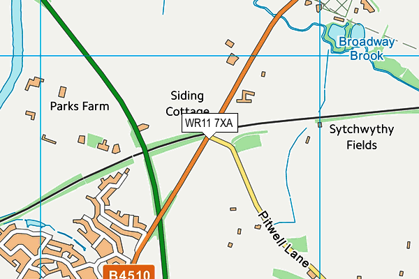 WR11 7XA map - OS VectorMap District (Ordnance Survey) WR11 7XA map - OS VectorMap District (Ordnance Survey)