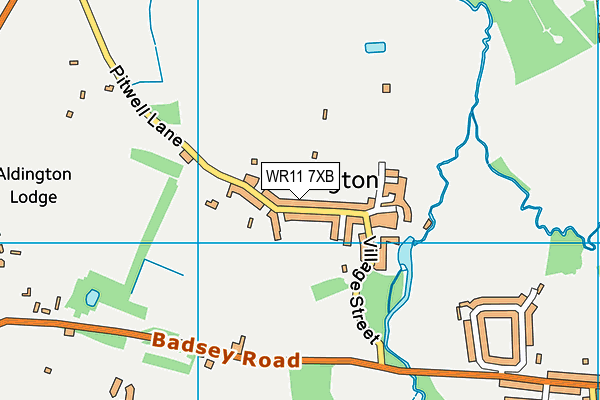 WR11 7XB map - OS VectorMap District (Ordnance Survey) WR11 7XB map - OS VectorMap District (Ordnance Survey)