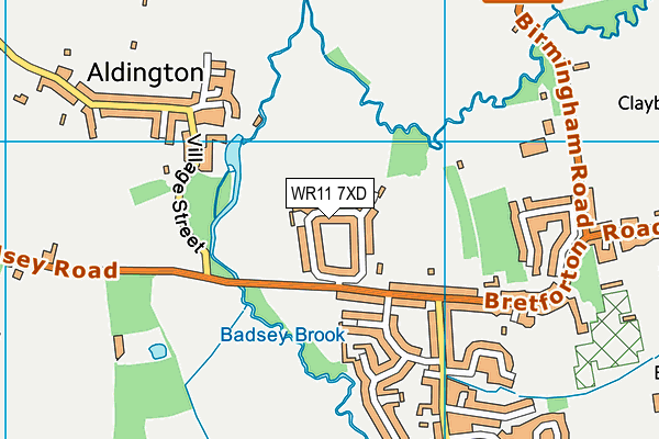 WR11 7XD map - OS VectorMap District (Ordnance Survey) WR11 7XD map - OS VectorMap District (Ordnance Survey)
