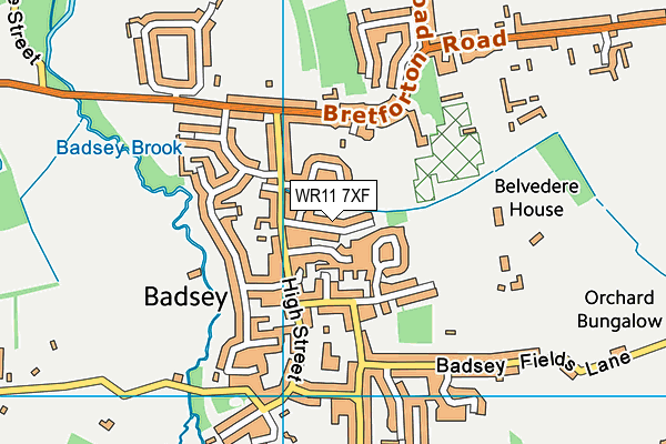 WR11 7XF map - OS VectorMap District (Ordnance Survey) WR11 7XF map - OS VectorMap District (Ordnance Survey)