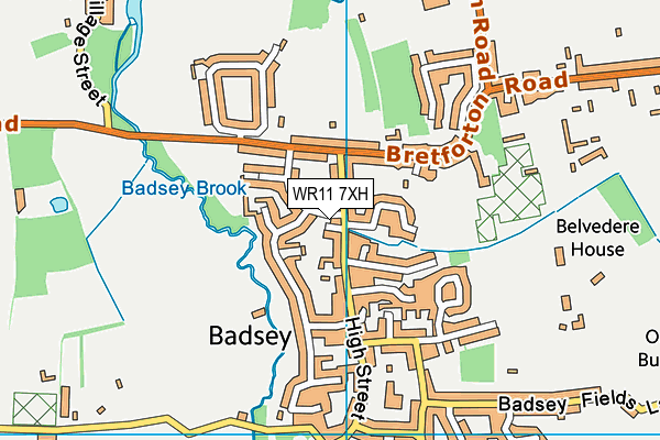 WR11 7XH map - OS VectorMap District (Ordnance Survey) WR11 7XH map - OS VectorMap District (Ordnance Survey)
