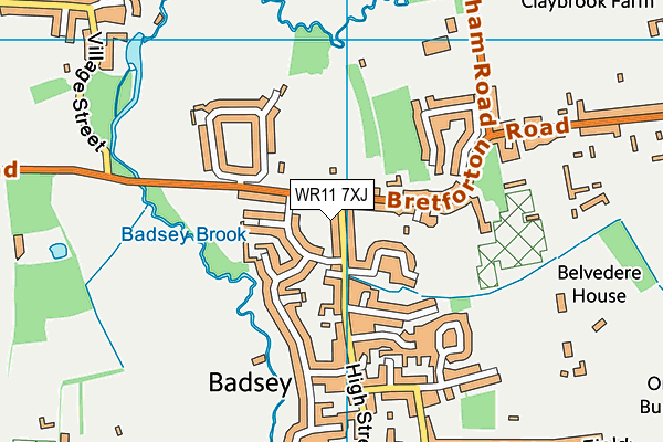 WR11 7XJ map - OS VectorMap District (Ordnance Survey) WR11 7XJ map - OS VectorMap District (Ordnance Survey)