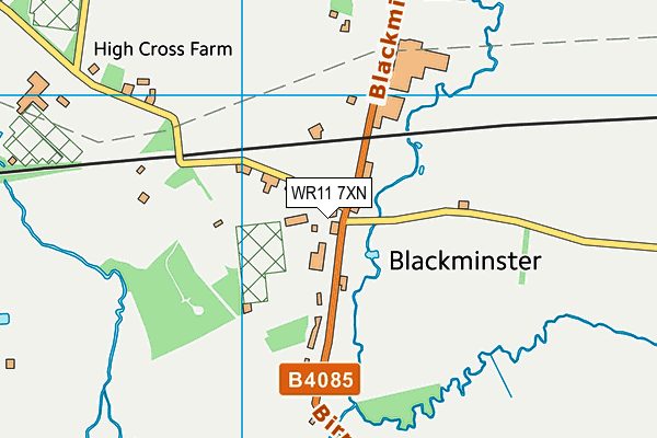 WR11 7XN map - OS VectorMap District (Ordnance Survey) WR11 7XN map - OS VectorMap District (Ordnance Survey)