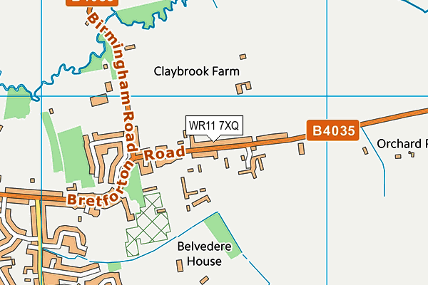 WR11 7XQ map - OS VectorMap District (Ordnance Survey) WR11 7XQ map - OS VectorMap District (Ordnance Survey)