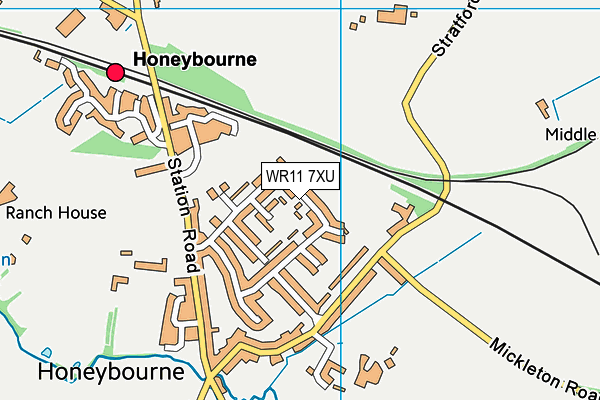 WR11 7XU map - OS VectorMap District (Ordnance Survey) WR11 7XU map - OS VectorMap District (Ordnance Survey)