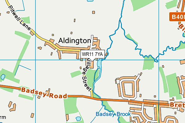 WR11 7YA map - OS VectorMap District (Ordnance Survey) WR11 7YA map - OS VectorMap District (Ordnance Survey)