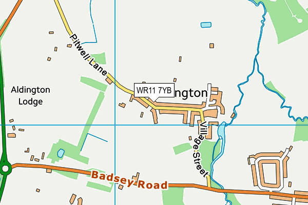 WR11 7YB map - OS VectorMap District (Ordnance Survey) WR11 7YB map - OS VectorMap District (Ordnance Survey)