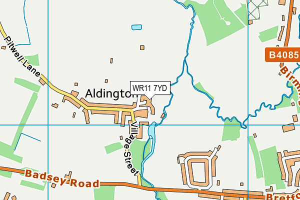 WR11 7YD map - OS VectorMap District (Ordnance Survey) WR11 7YD map - OS VectorMap District (Ordnance Survey)