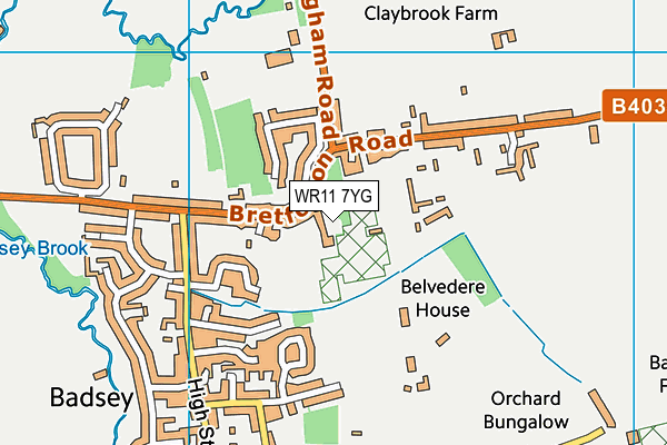 WR11 7YG map - OS VectorMap District (Ordnance Survey) WR11 7YG map - OS VectorMap District (Ordnance Survey)