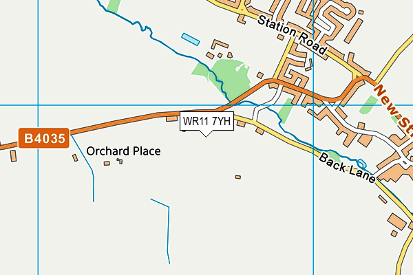 WR11 7YH map - OS VectorMap District (Ordnance Survey) WR11 7YH map - OS VectorMap District (Ordnance Survey)