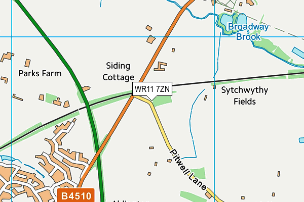 WR11 7ZN map - OS VectorMap District (Ordnance Survey) WR11 7ZN map - OS VectorMap District (Ordnance Survey)