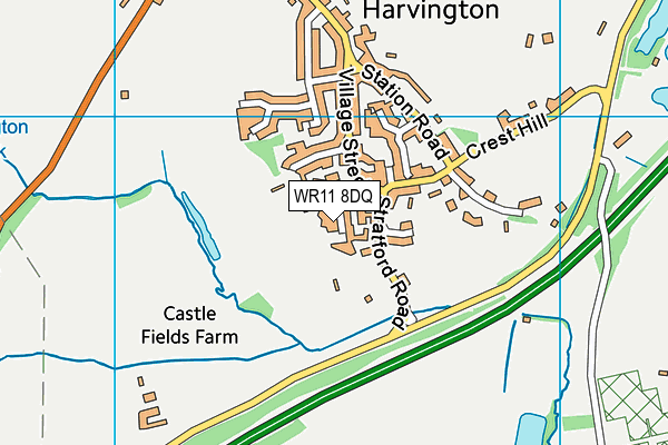 WR11 8DQ map - OS VectorMap District (Ordnance Survey) WR11 8DQ map - OS VectorMap District (Ordnance Survey)