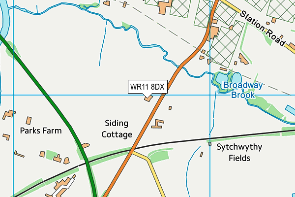 WR11 8DX map - OS VectorMap District (Ordnance Survey) WR11 8DX map - OS VectorMap District (Ordnance Survey)