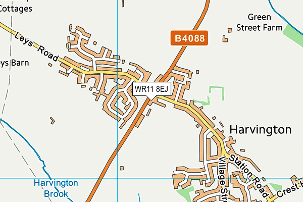 WR11 8EJ map - OS VectorMap District (Ordnance Survey) WR11 8EJ map - OS VectorMap District (Ordnance Survey)