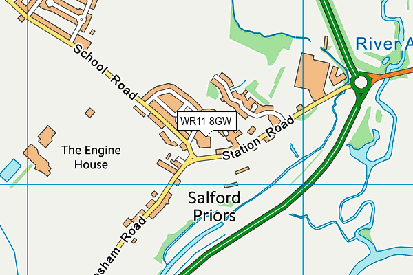 WR11 8GW map - OS VectorMap District (Ordnance Survey) WR11 8GW map - OS VectorMap District (Ordnance Survey)