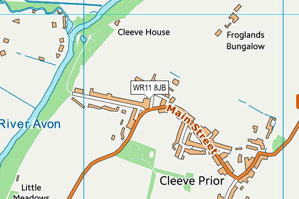 WR11 8JB map - OS VectorMap District (Ordnance Survey) WR11 8JB map - OS VectorMap District (Ordnance Survey)