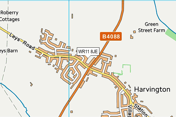 WR11 8JE map - OS VectorMap District (Ordnance Survey) WR11 8JE map - OS VectorMap District (Ordnance Survey)