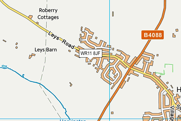 WR11 8JF map - OS VectorMap District (Ordnance Survey) WR11 8JF map - OS VectorMap District (Ordnance Survey)