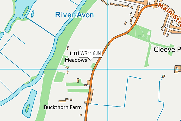 WR11 8JN map - OS VectorMap District (Ordnance Survey) WR11 8JN map - OS VectorMap District (Ordnance Survey)
