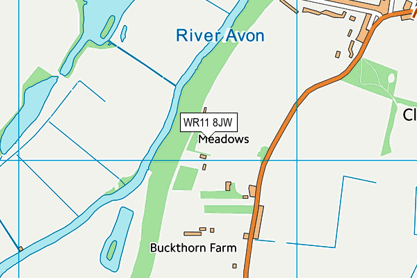 WR11 8JW map - OS VectorMap District (Ordnance Survey) WR11 8JW map - OS VectorMap District (Ordnance Survey)