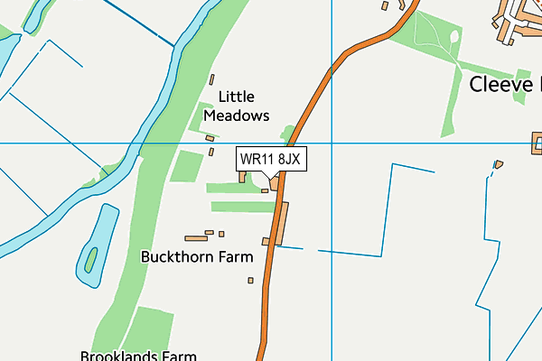 WR11 8JX map - OS VectorMap District (Ordnance Survey)