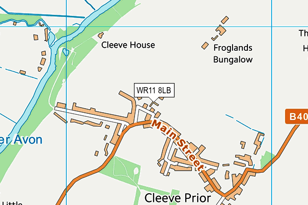 WR11 8LB map - OS VectorMap District (Ordnance Survey) WR11 8LB map - OS VectorMap District (Ordnance Survey)