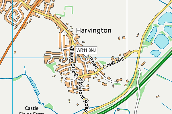WR11 8NJ map - OS VectorMap District (Ordnance Survey) WR11 8NJ map - OS VectorMap District (Ordnance Survey)
