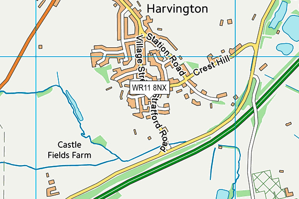 WR11 8NX map - OS VectorMap District (Ordnance Survey) WR11 8NX map - OS VectorMap District (Ordnance Survey)