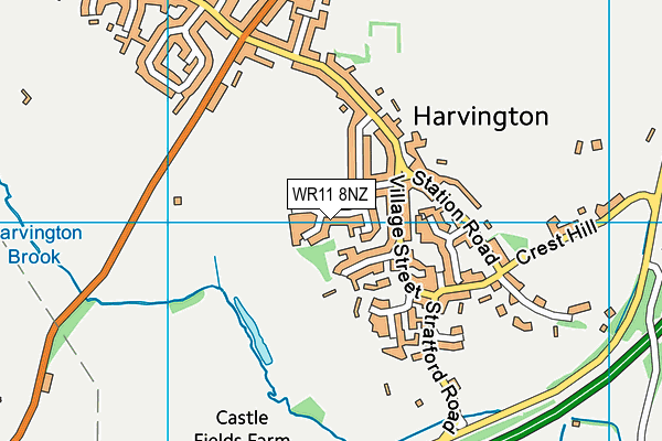 WR11 8NZ map - OS VectorMap District (Ordnance Survey)