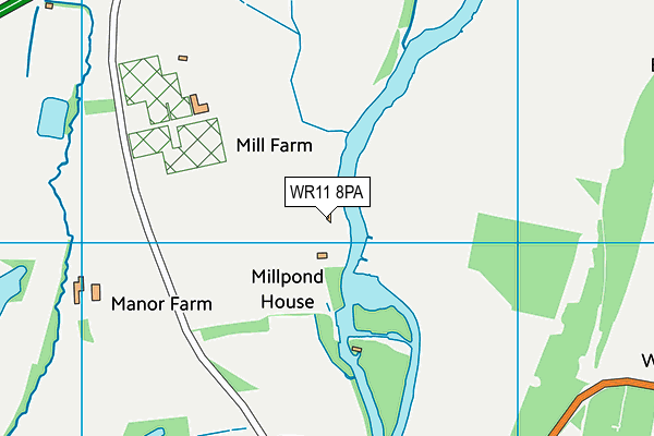 WR11 8PA map - OS VectorMap District (Ordnance Survey) WR11 8PA map - OS VectorMap District (Ordnance Survey)