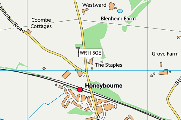 WR11 8QE map - OS VectorMap District (Ordnance Survey) WR11 8QE map - OS VectorMap District (Ordnance Survey)