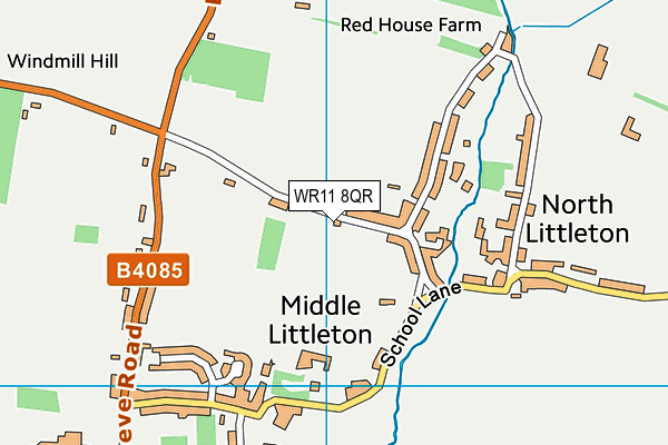 WR11 8QR map - OS VectorMap District (Ordnance Survey)