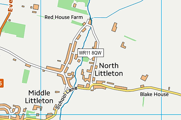 WR11 8QW map - OS VectorMap District (Ordnance Survey)