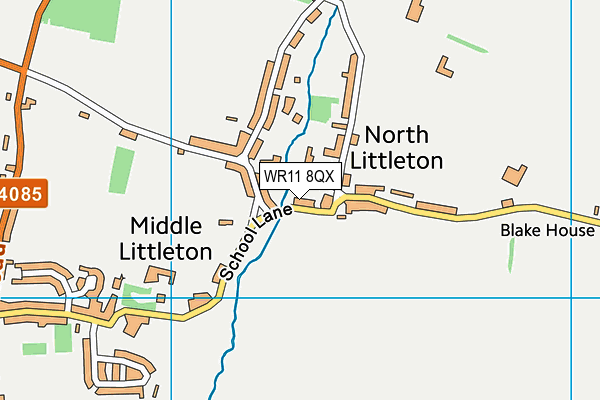 WR11 8QX map - OS VectorMap District (Ordnance Survey)