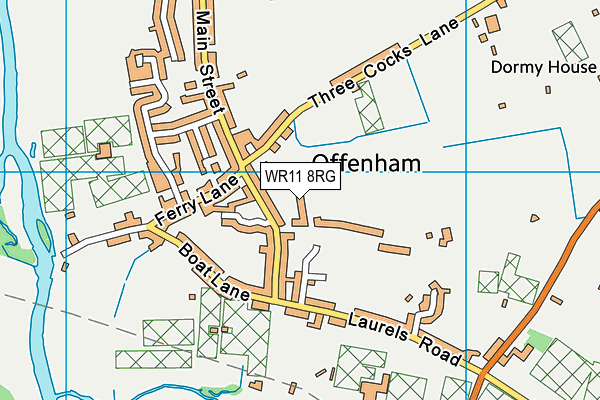 WR11 8RG map - OS VectorMap District (Ordnance Survey) WR11 8RG map - OS VectorMap District (Ordnance Survey)