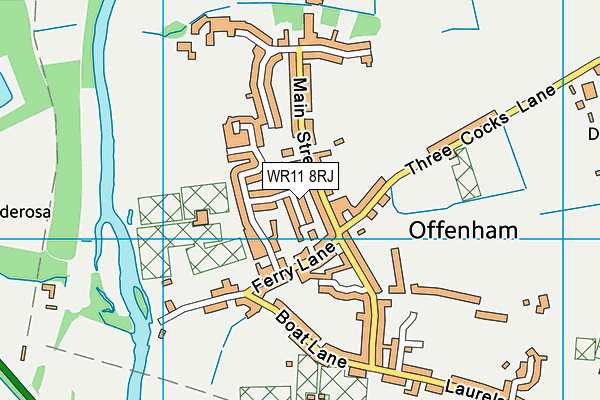 WR11 8RJ map - OS VectorMap District (Ordnance Survey) WR11 8RJ map - OS VectorMap District (Ordnance Survey)