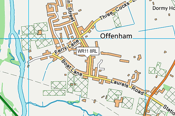 WR11 8RL map - OS VectorMap District (Ordnance Survey) WR11 8RL map - OS VectorMap District (Ordnance Survey)