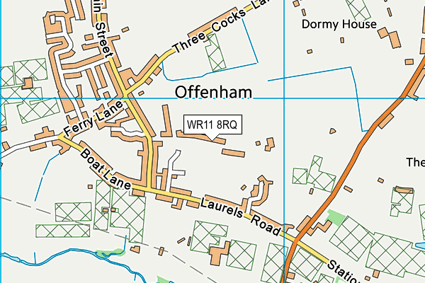 WR11 8RQ map - OS VectorMap District (Ordnance Survey) WR11 8RQ map - OS VectorMap District (Ordnance Survey)