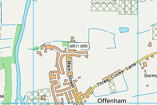 WR11 8RR map - OS VectorMap District (Ordnance Survey) WR11 8RR map - OS VectorMap District (Ordnance Survey)