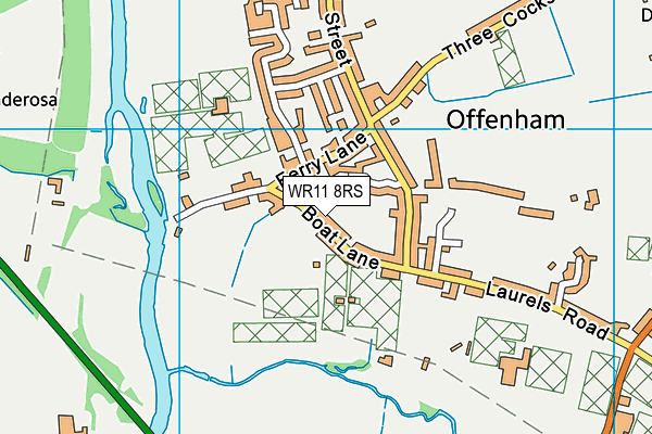 WR11 8RS map - OS VectorMap District (Ordnance Survey) WR11 8RS map - OS VectorMap District (Ordnance Survey)