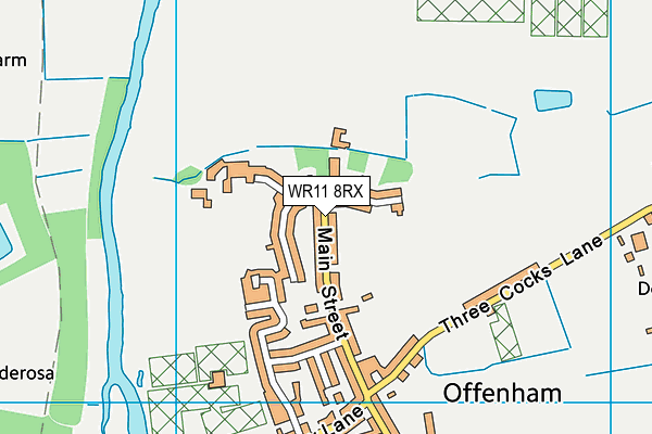 WR11 8RX map - OS VectorMap District (Ordnance Survey) WR11 8RX map - OS VectorMap District (Ordnance Survey)