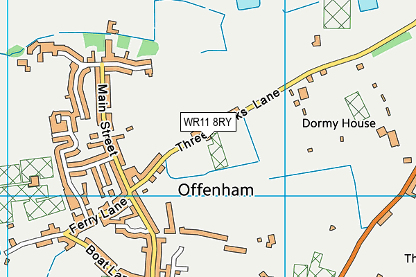 WR11 8RY map - OS VectorMap District (Ordnance Survey) WR11 8RY map - OS VectorMap District (Ordnance Survey)
