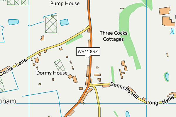 WR11 8RZ map - OS VectorMap District (Ordnance Survey) WR11 8RZ map - OS VectorMap District (Ordnance Survey)