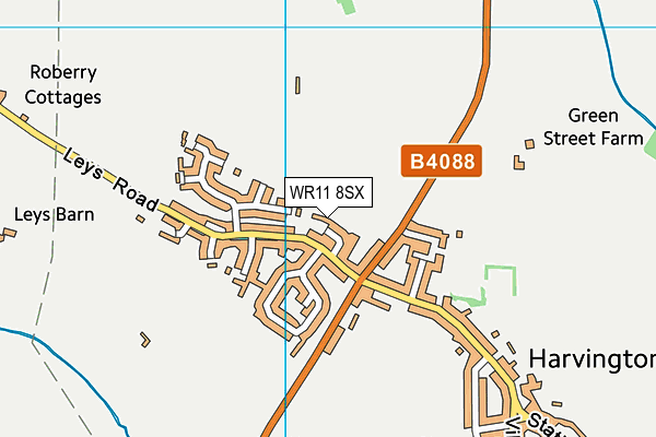 WR11 8SX map - OS VectorMap District (Ordnance Survey) WR11 8SX map - OS VectorMap District (Ordnance Survey)