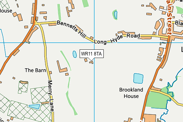 WR11 8TA map - OS VectorMap District (Ordnance Survey) WR11 8TA map - OS VectorMap District (Ordnance Survey)