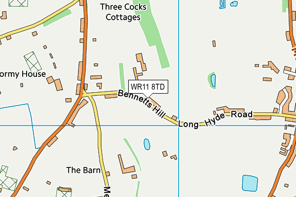 WR11 8TD map - OS VectorMap District (Ordnance Survey) WR11 8TD map - OS VectorMap District (Ordnance Survey)